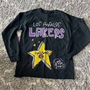 LA LAKERS HOLLYWOOD long sleeve black shirt ADULT Medium